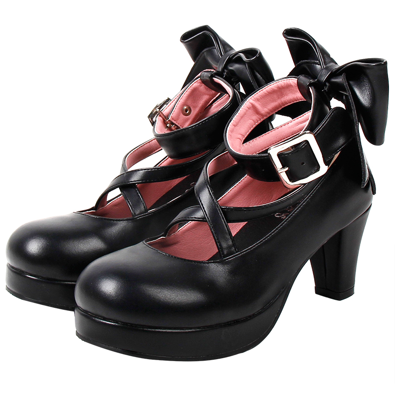 Angelic imprint - Elegant Lolita Shoes Princess Bowknot Lolita Heels Shoes
