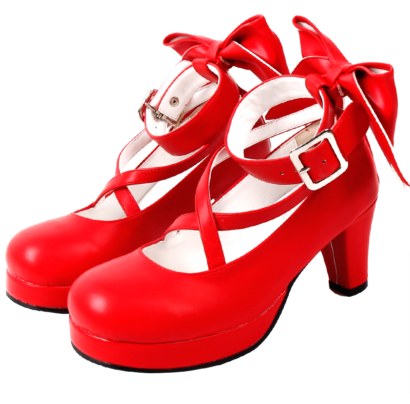 Angelic imprint - Elegant Lolita Shoes Princess Bowknot Lolita Heels Shoes