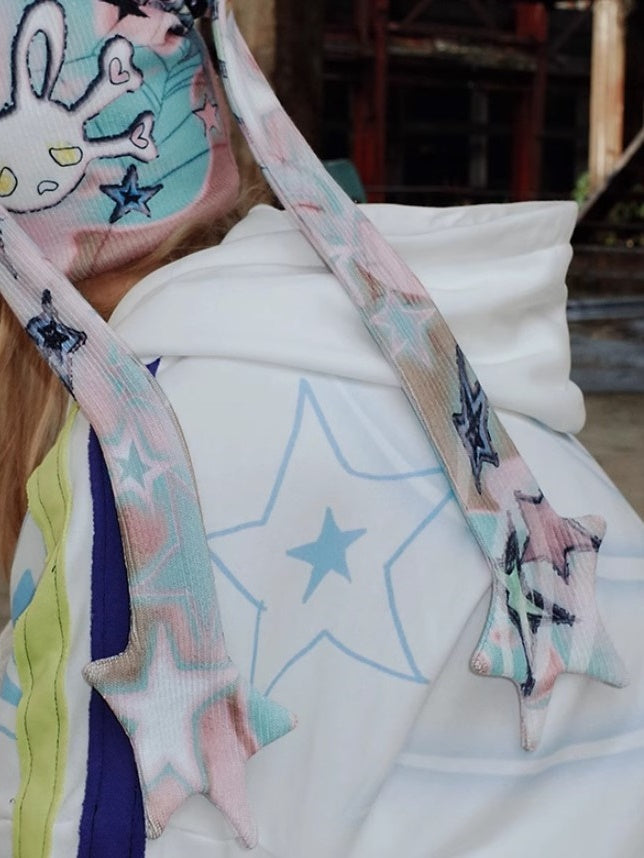 Rabbit Skull Printed Knitted Hat【s0000004225】