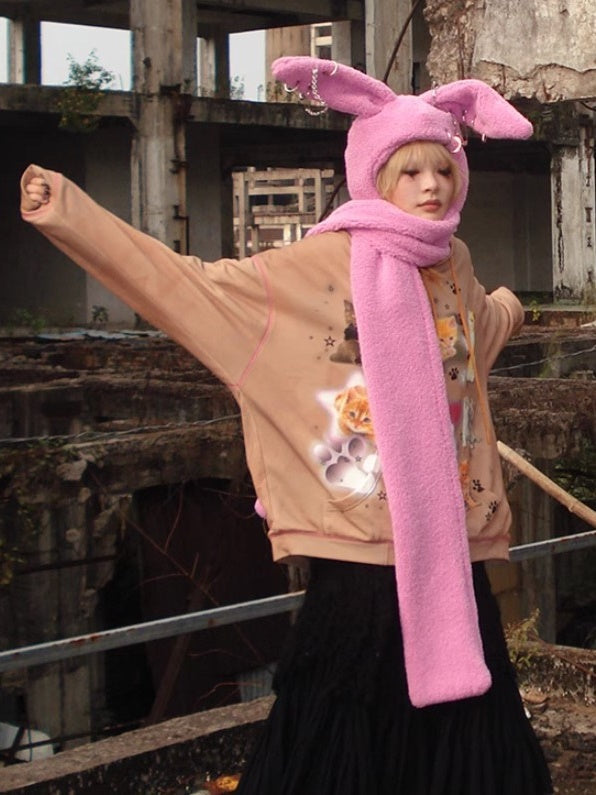 Rebellious Rabbit Scarf Hat【s0000004222】