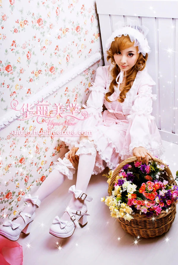 Antaina - Lolita Punk Bow Mid-Heel Multicolor Shoes