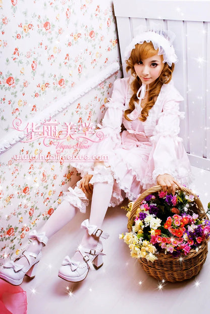 Antaina - Lolita Punk Bow Mid-Heel Multicolor Shoes