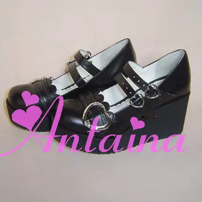 Antaina - Sweet Lolita Shoes Lace Heart Platform Shoes in Plus Size