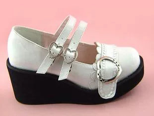 Antaina - Sweet Lolita Shoes Lace Heart Platform Shoes in Plus Size