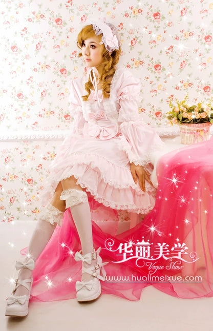 Antaina - Lolita Punk Bow Mid-Heel Multicolor Shoes