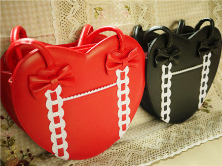 Loris - Satin Bridge - Heart-shape Lolita Bag
