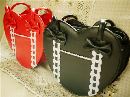 Loris - Satin Bridge - Heart-shape Lolita Bag
