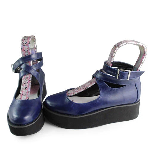 Antaina - Punk Lolita High Platforms Shoes Lolita Ankle Strap Shoes
