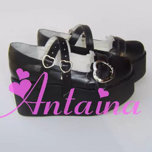 Antaina - Sweet Lolita Shoes Lace Heart Platform Shoes in Plus Size