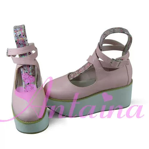 Antaina - Punk Lolita High Platforms Shoes Lolita Ankle Strap Shoes