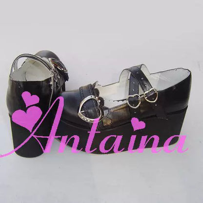 Antaina - Sweet Lolita Shoes Lace Heart Platform Shoes in Plus Size