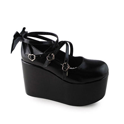 Antaina - Lolita Bow Platform Shoes Multiple Colors