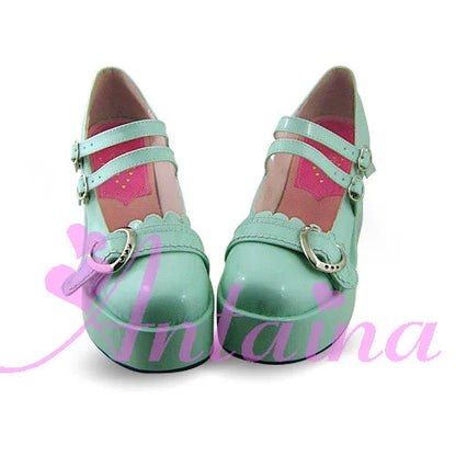 Antaina - Sweet Lolita Shoes Lace Heart Platform Shoes in Plus Size