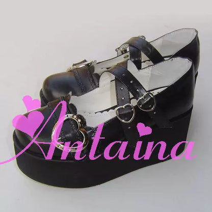 Antaina - Sweet Lolita Shoes Lace Heart Platform Shoes in Plus Size