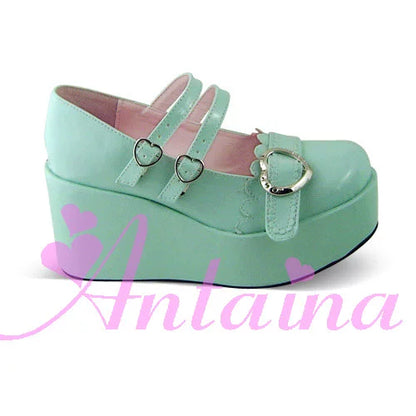 Antaina - Sweet Lolita Shoes Lace Heart Platform Shoes in Plus Size
