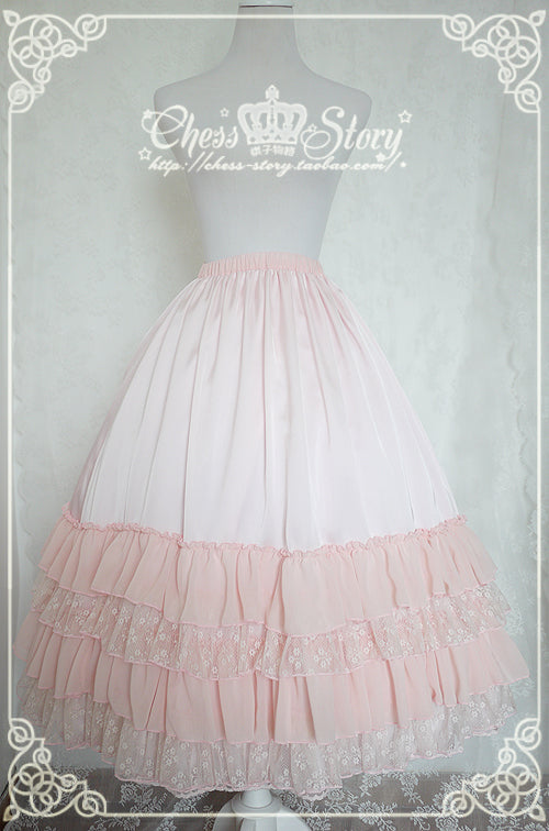 Chess Story - Le Printemps - Elegant Lolita Long Petticoat Half Dress
