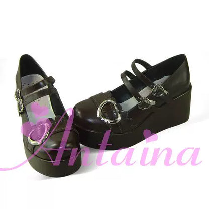 Antaina - Sweet Lolita Shoes Lace Heart Platform Shoes in Plus Size
