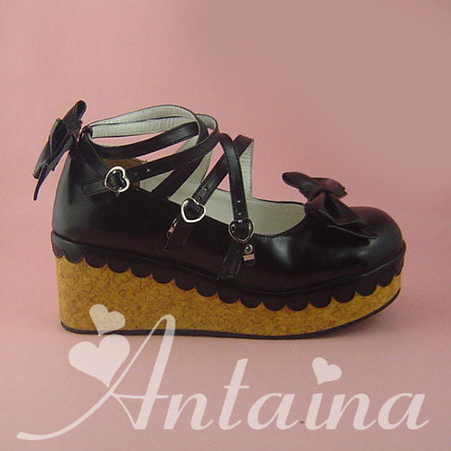 Antaina - Lolita Bow Platform Shoes Multiple Colors