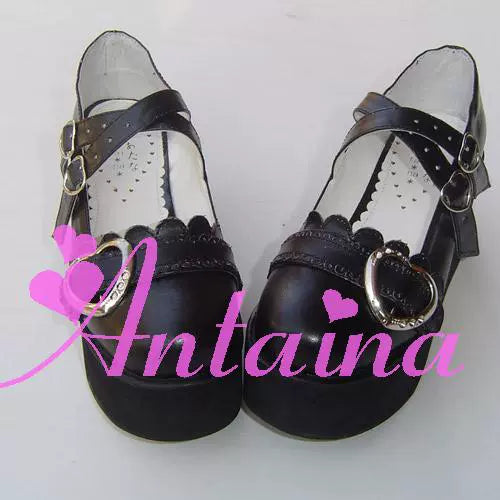 Antaina - Sweet Lolita Shoes Lace Heart Platform Shoes in Plus Size
