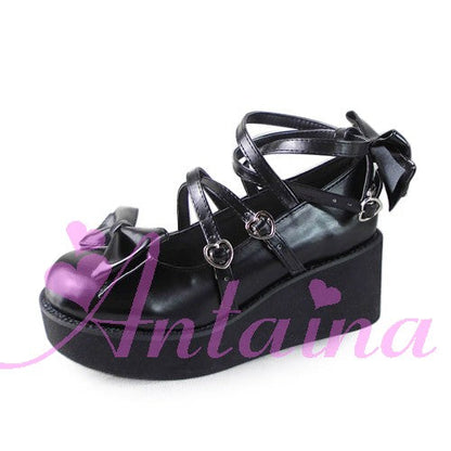 Antaina - Lolita Bow Platform Shoes Multiple Colors