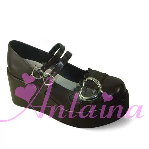 Antaina - Sweet Lolita Shoes Lace Heart Platform Shoes in Plus Size