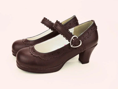 Sosic - Sweet Lolita Heel Shoes Butterfly Bow Shoes