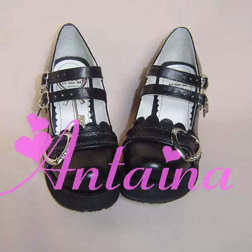 Antaina - Sweet Lolita Shoes Lace Heart Platform Shoes in Plus Size
