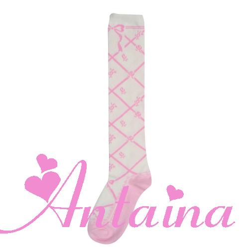 Antaina - Sweet Cotton Lolita Socks Black White Pink