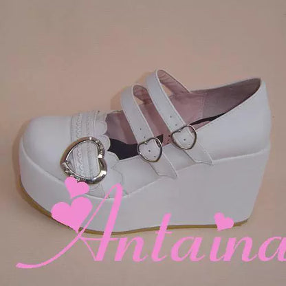 Antaina - Sweet Lolita Shoes Lace Heart Platform Shoes in Plus Size