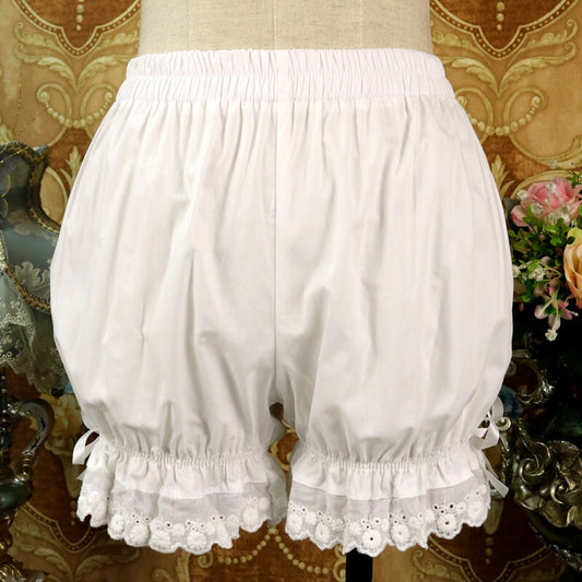DMFS Lolita - Daily Cotton Lolita Bloomers Black and White Pettipants