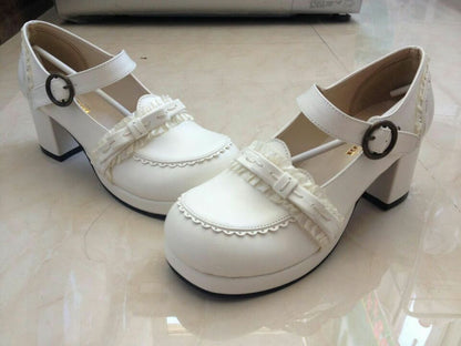 The Seventh Sense - Bow Lace Customized Lolita Shoes
