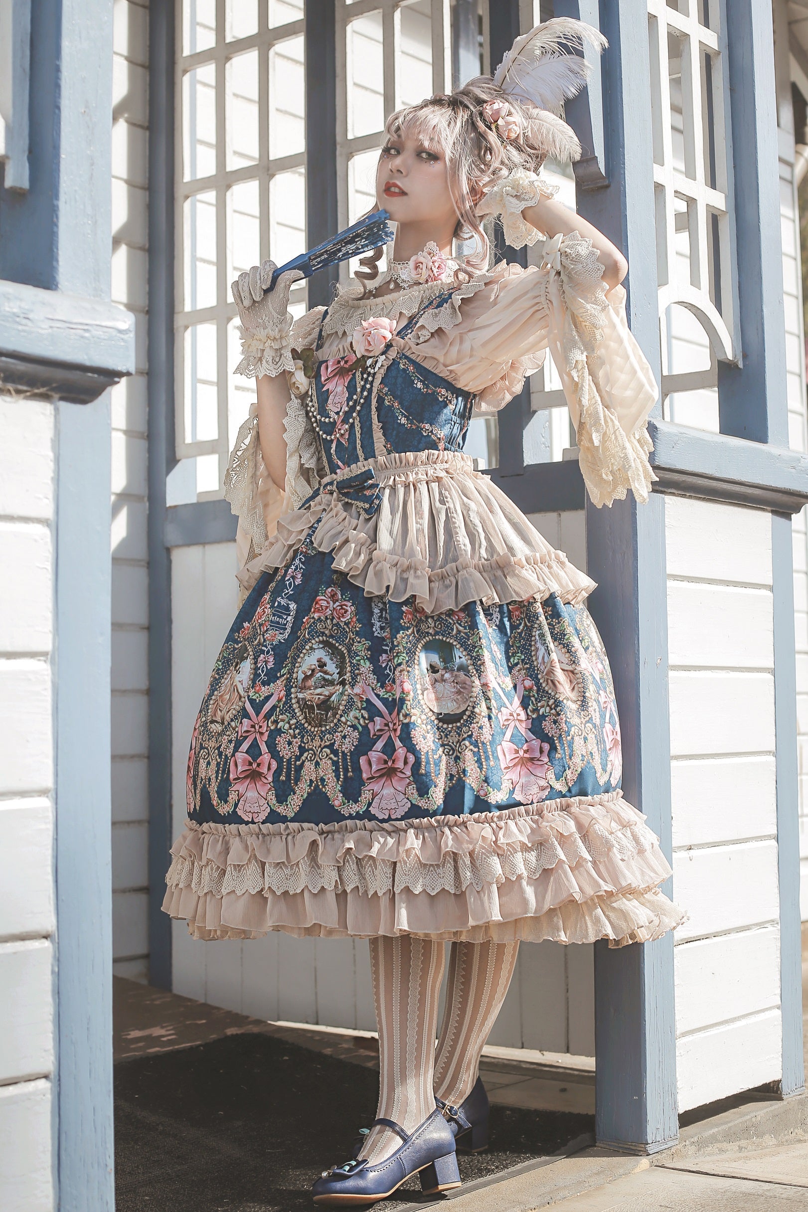 Infanta - Fairytale Town Prom - Printed Tea Party Classic Lolita JSK Suit