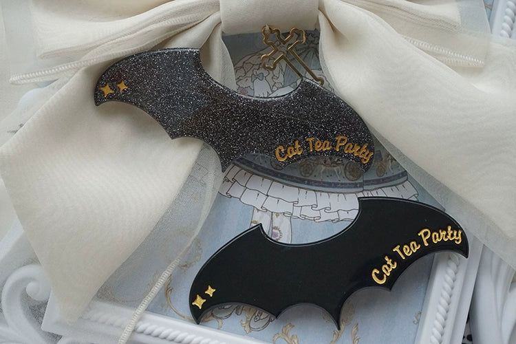 Cat Tea Party - Gothic Lolita Hair Clip Halloween Bat Lolita Hair Accessory
