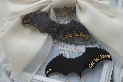Cat Tea Party - Gothic Lolita Hair Clip Halloween Bat Lolita Hair Accessory
