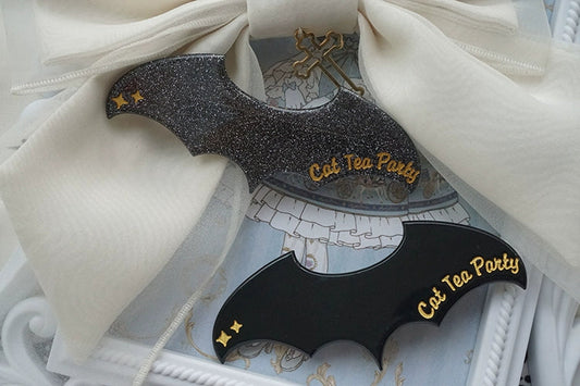 Cat Tea Party - Gothic Lolita Hair Clip Halloween Bat Lolita Hair Accessory