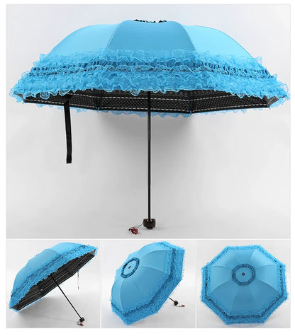 Qiteng - Daily Lolita Lace Princess Sunshade Parasol