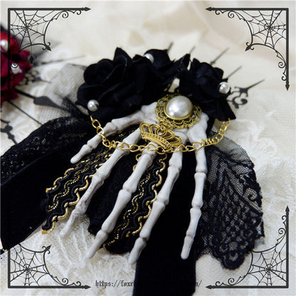 Fox Cherry-Gothic Lolita Rose Hand Bone Hairpins