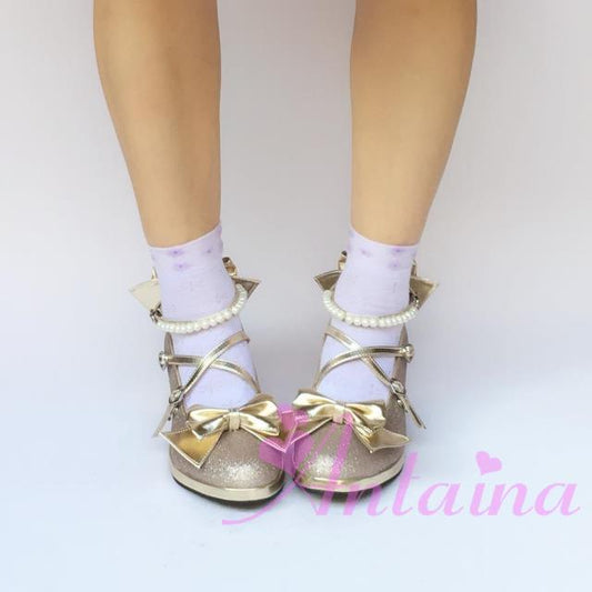 Antaina - Thin Heel Princess Lolita Shoes Plus Size 45-48