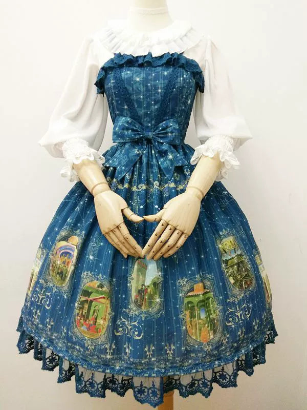 Yilia - Classic Lolita Chiffon Blouse, Bishop Sleeves