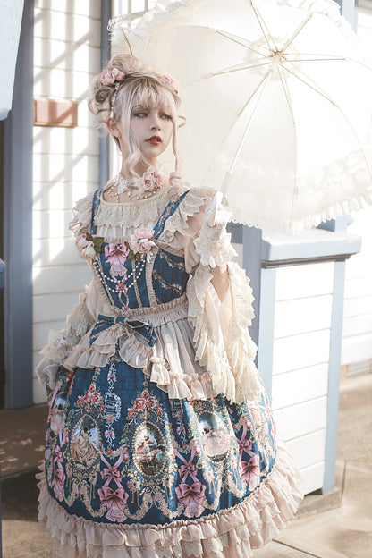 Infanta - Fairytale Town Prom - Printed Tea Party Classic Lolita JSK Suit