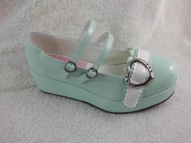 Antaina - Sweet Lolita Shoes Lace Heart Platform Shoes in Plus Size