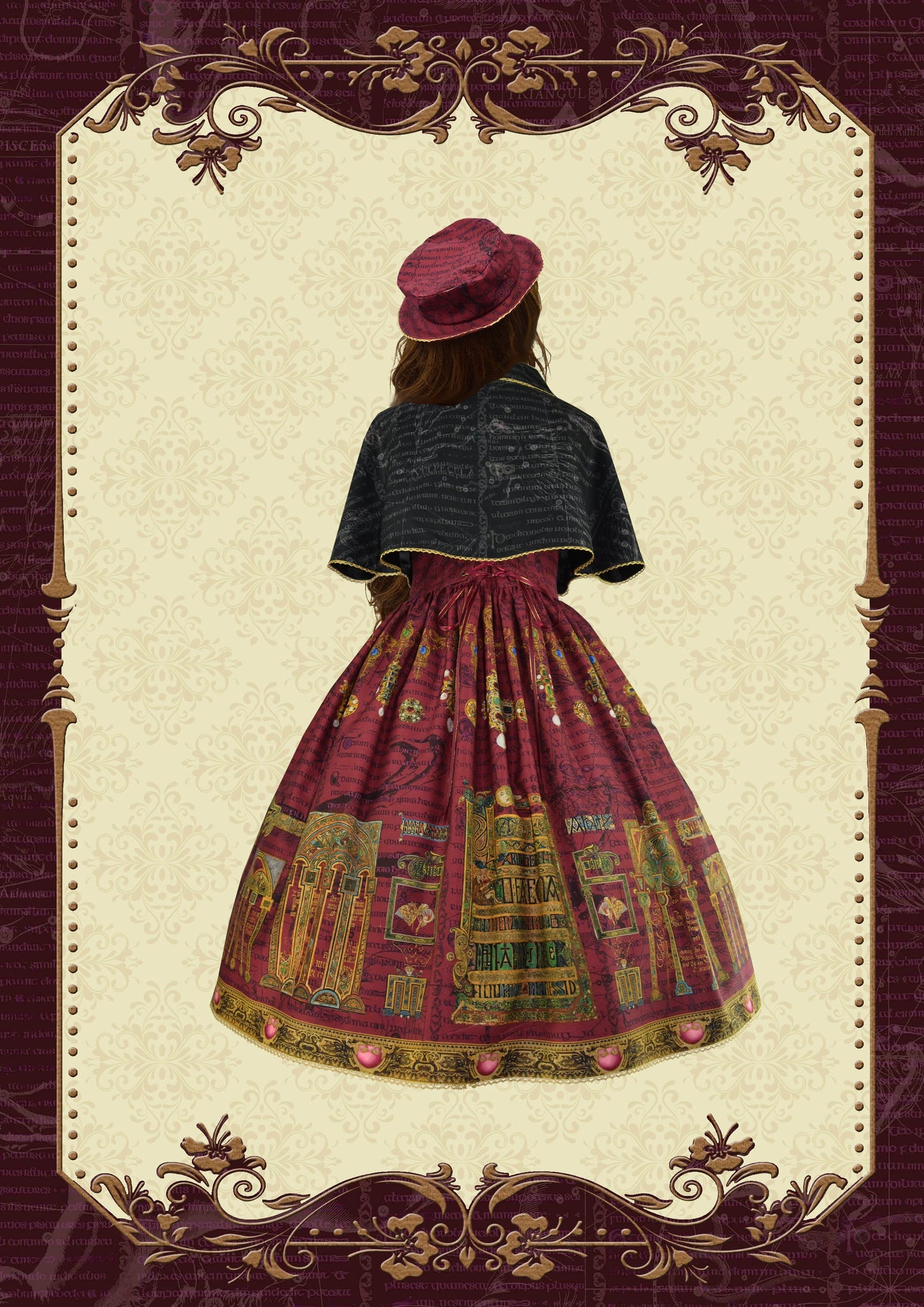 Knight Night - The Secret of Kells - Elegant Lolita Cape Short Lolita Cloak