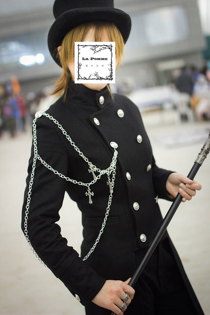 La Pomme - Rinngo Himoto - Ouji Lolita Neutral Cloak with Cross Chain