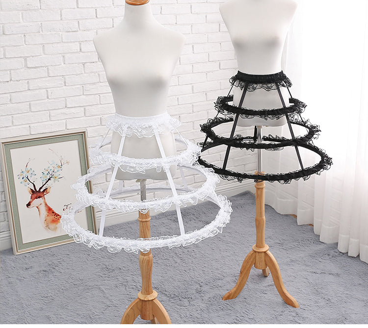 Manyiluo - Daily Lolita Hollow-out Petticoat Fish-bone Adjustable