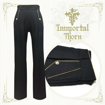 Immortal Thorn - Forever Rose - Retro Ouji Lolita Pants