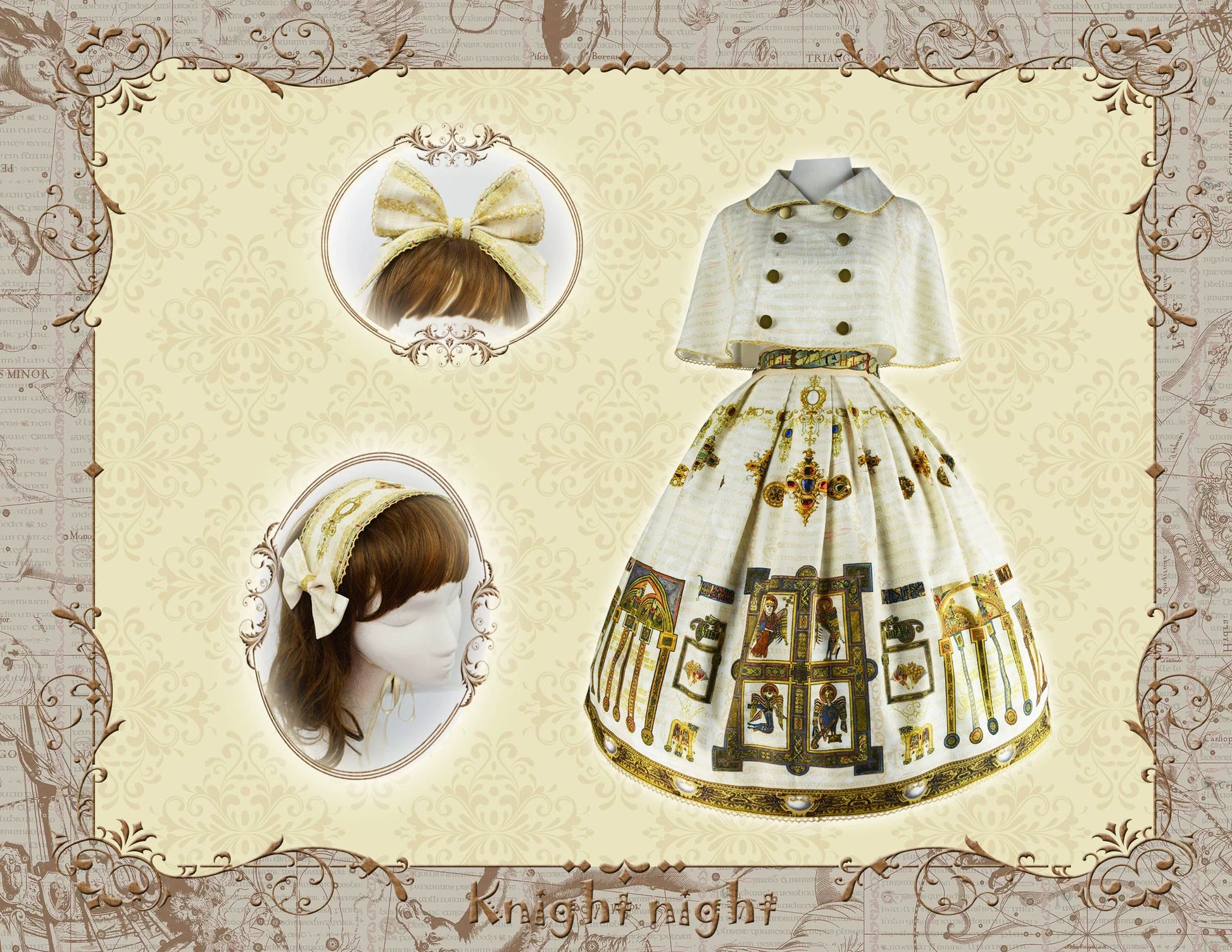 Knight Night - The Secret of Kells - Elegant Lolita Cape Short Lolita Cloak