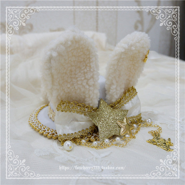 Fox Cherry-Alice Rabbit Ear Lolita Top Hat Multiple Colors
