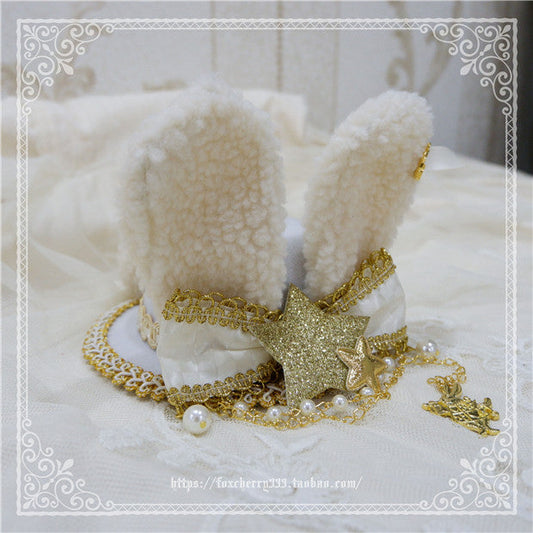 Fox Cherry-Alice Rabbit Ear Lolita Top Hat Multiple Colors