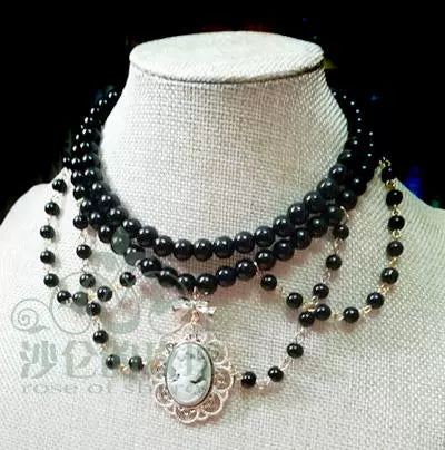 Rose of Sharon - Manor Ball II - Retro Lolita Necklace Pearl Necklace