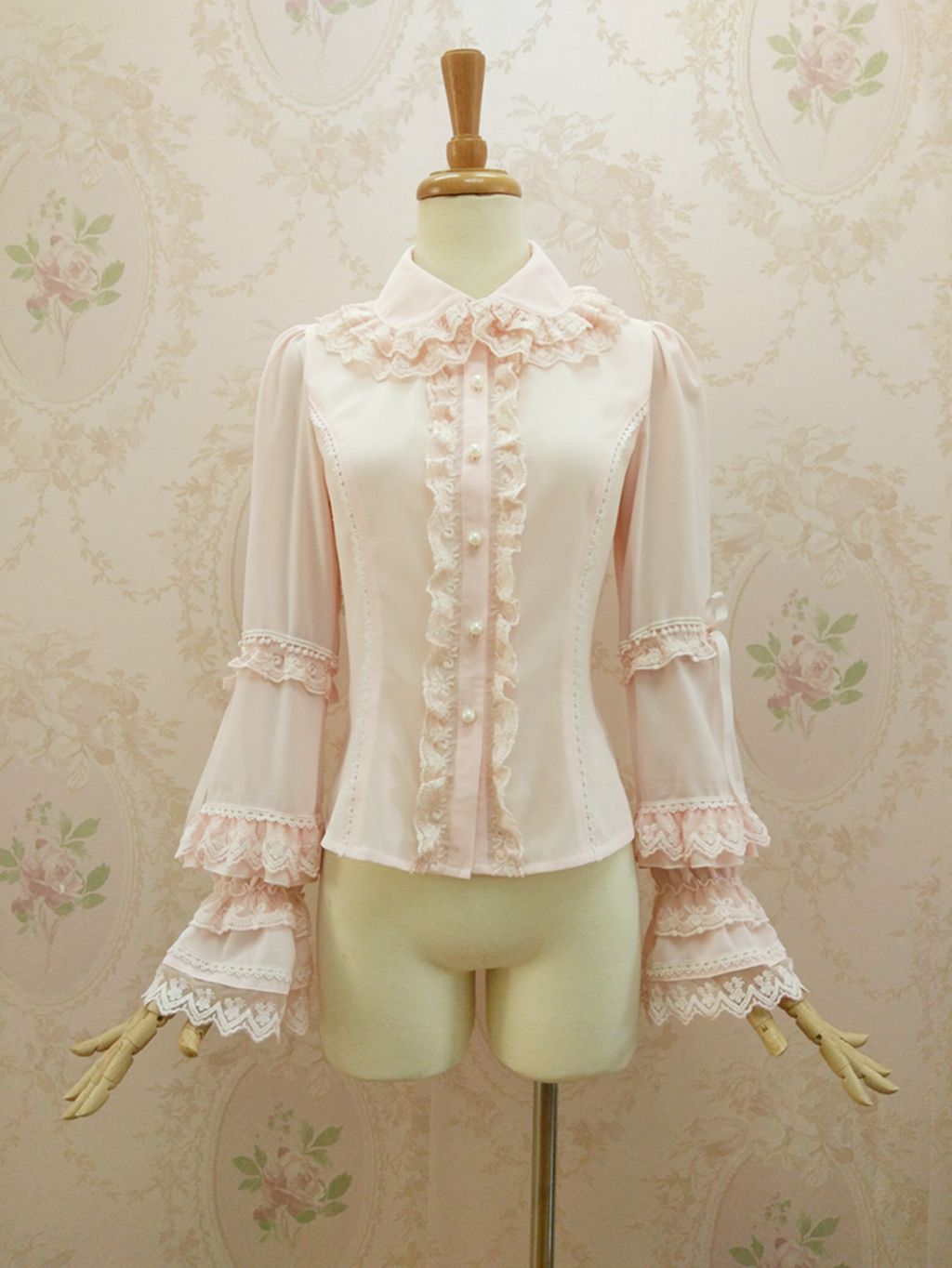 Yilia - Double-layer Flounce Chiffon Lolita Blouse